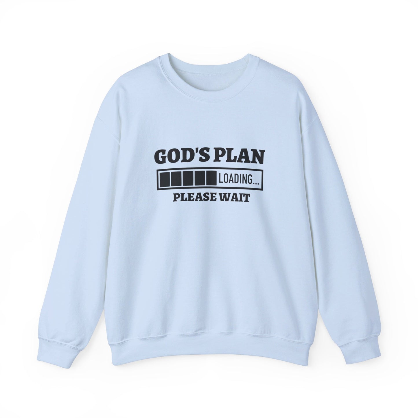 God's Plan Loading Unisex Heavy Blend™ Crewneck Christian Sweatshirt