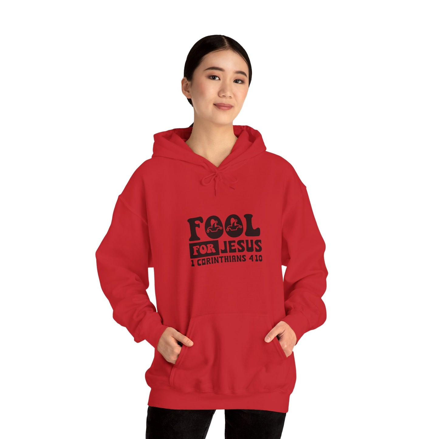 Fool For Jesus Funny Unisex Christian Hooded Pullover Sweatshirt