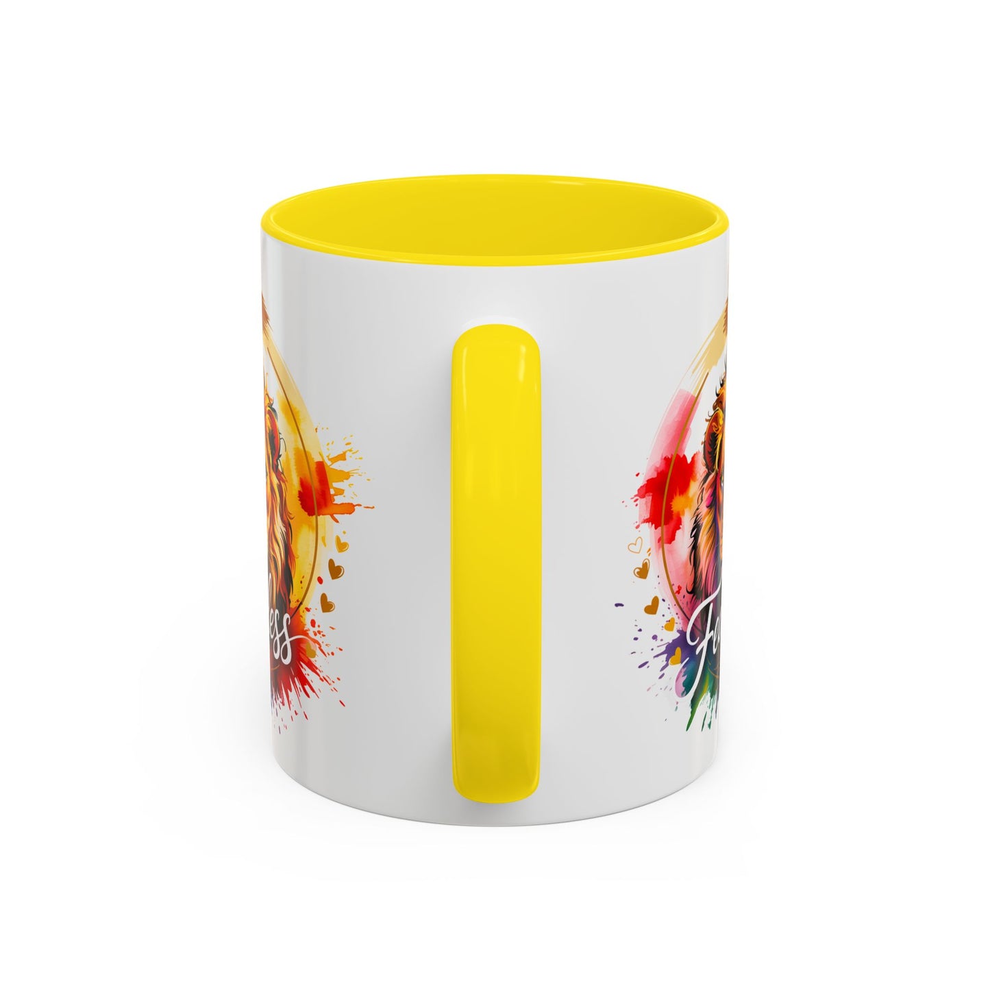 Fearless in Faith Lion Coffee Accent Mug - 11oz & 15oz Inspirational Drinkware