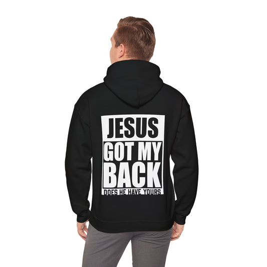 Christian Hooded Sweatshirt - He's Got My Back