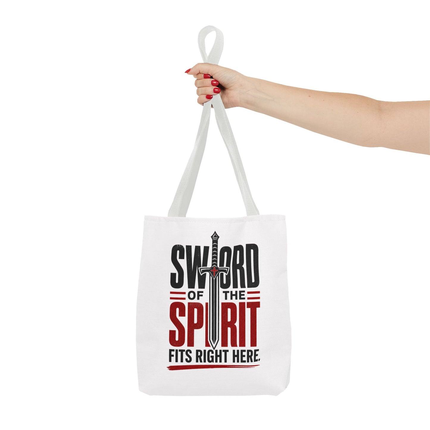 Sword of the Spirit Tote Bag — Christian Faith Inspirational Canvas Tote - ClaimedbyGodDesigns