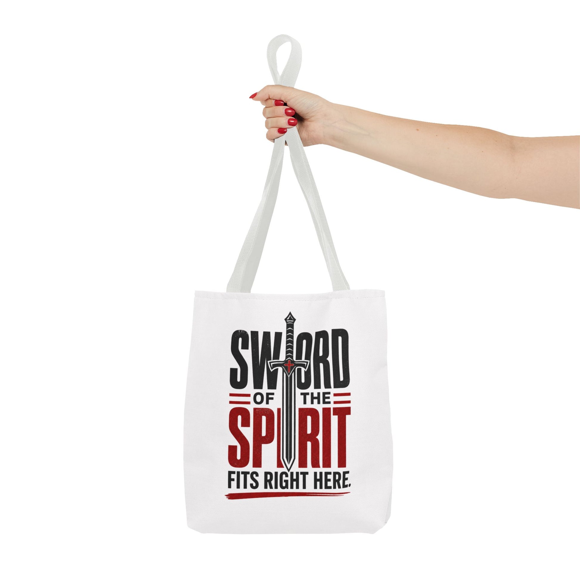 Sword of the Spirit Tote Bag — Christian Faith Inspirational Canvas Tote - ClaimedbyGodDesigns