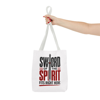 Sword of the Spirit Tote Bag — Christian Faith Inspirational Canvas Tote - ClaimedbyGodDesigns