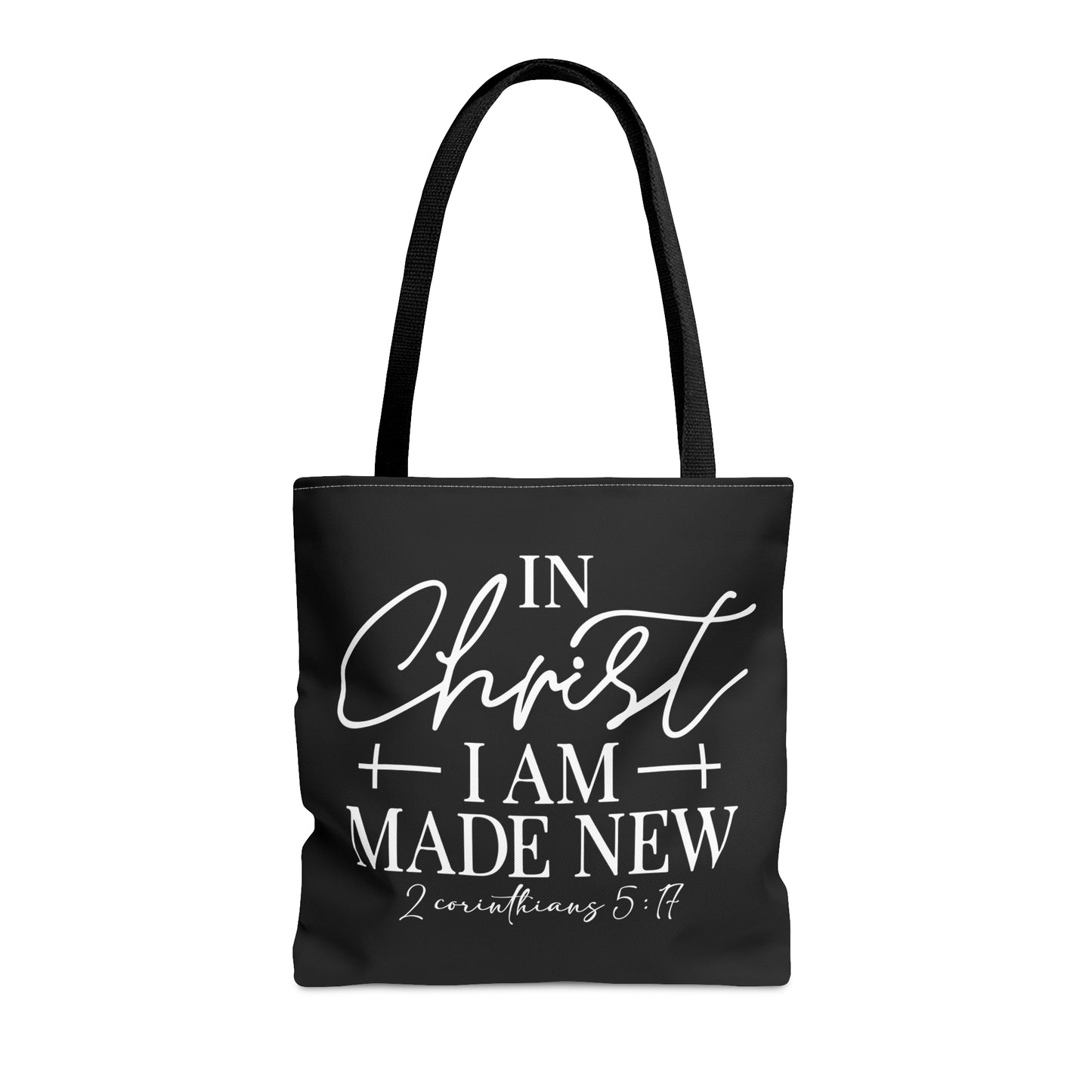 In Christ I Am Made New Christian Tote Bag