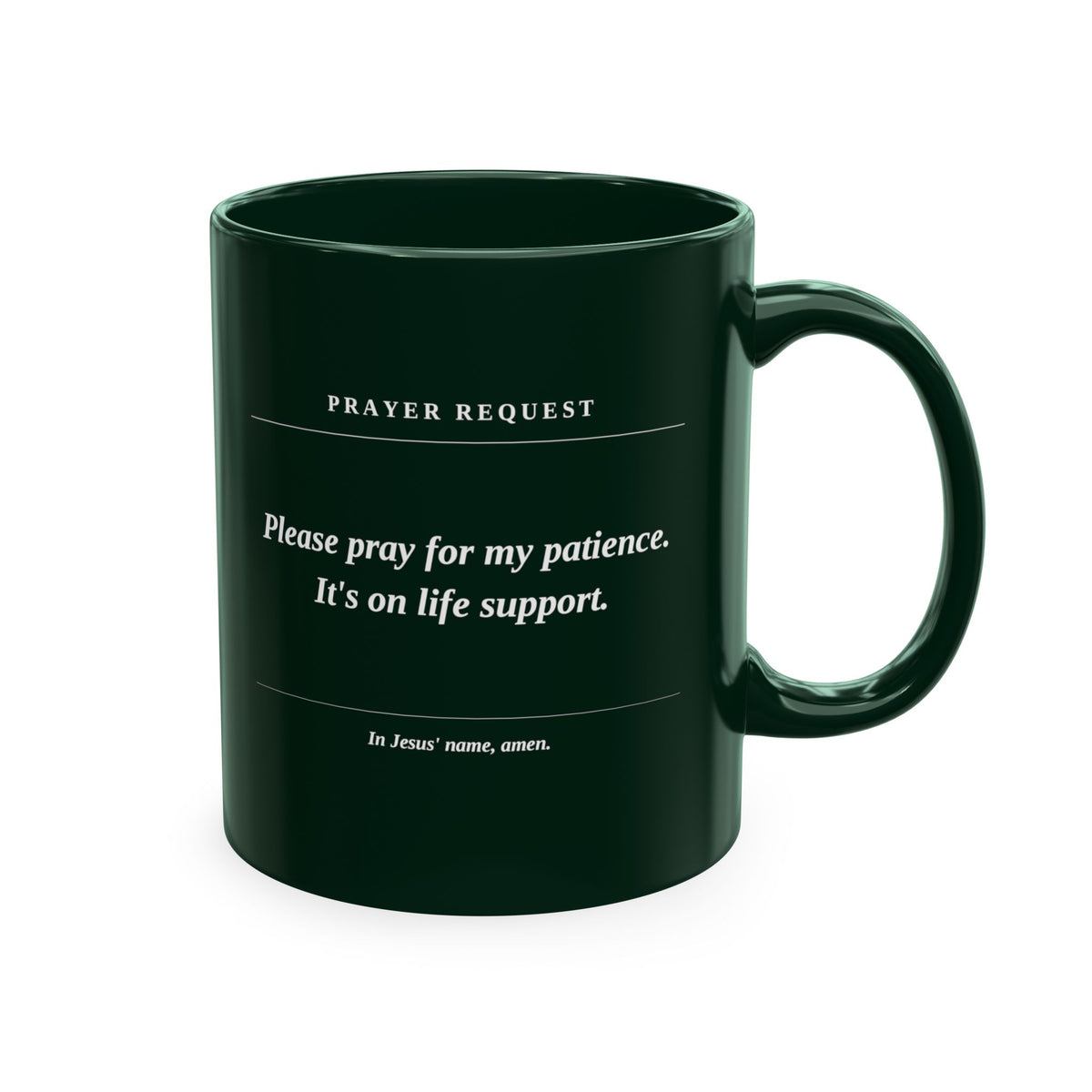 Prayer Request Ceramic Mug — 'Please Pray for Me' Inspirational Coffee Cup