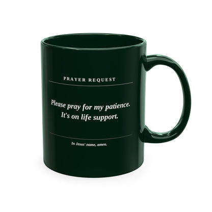 Prayer Request Ceramic Mug — 'Please Pray for Me' Inspirational Coffee Cup