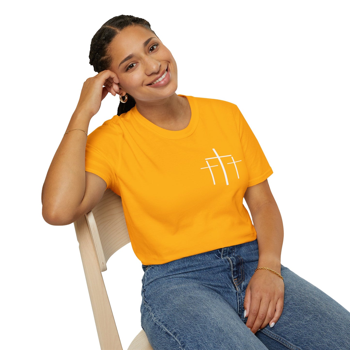 Faith Over Fear 3 Crosses   Christian Unisex T-shirt