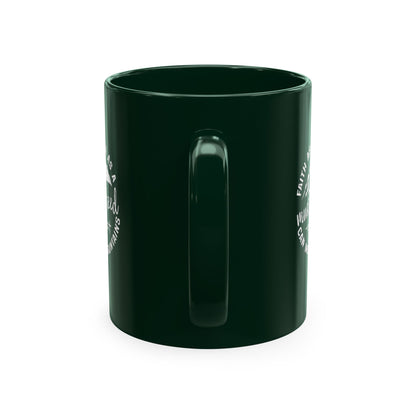 Mustard Christian Ceramic Mug — "Faith as Small as a Mustard Seed" Inspirational Coffee Cup