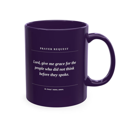 Ceramic Prayer Request Mug— ‘Lord, Give Me Grace’ Inspirational Coffee Cup