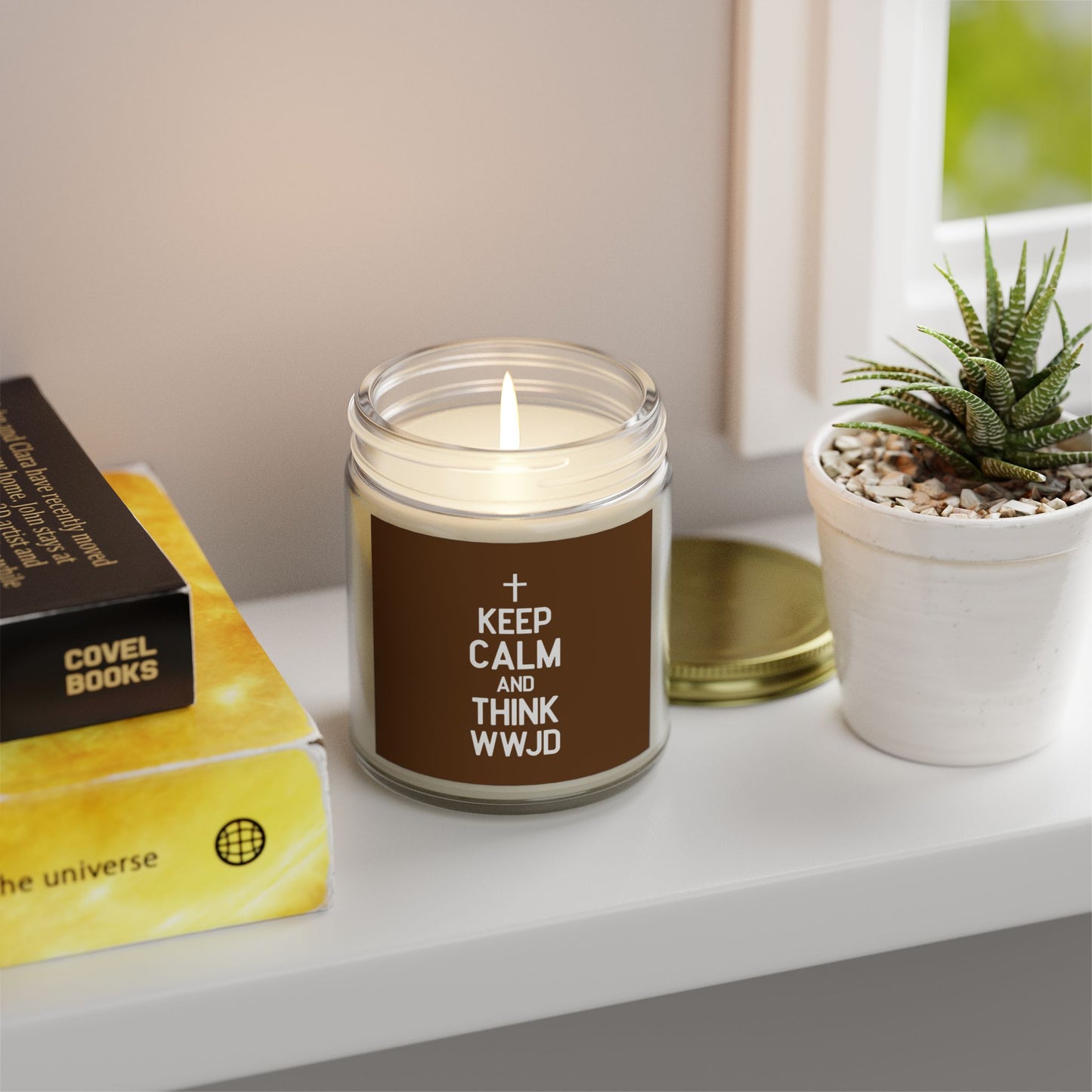 Keep Calm And Think What Would Jesus Do Christian Scented Candle (4oz, 9oz)