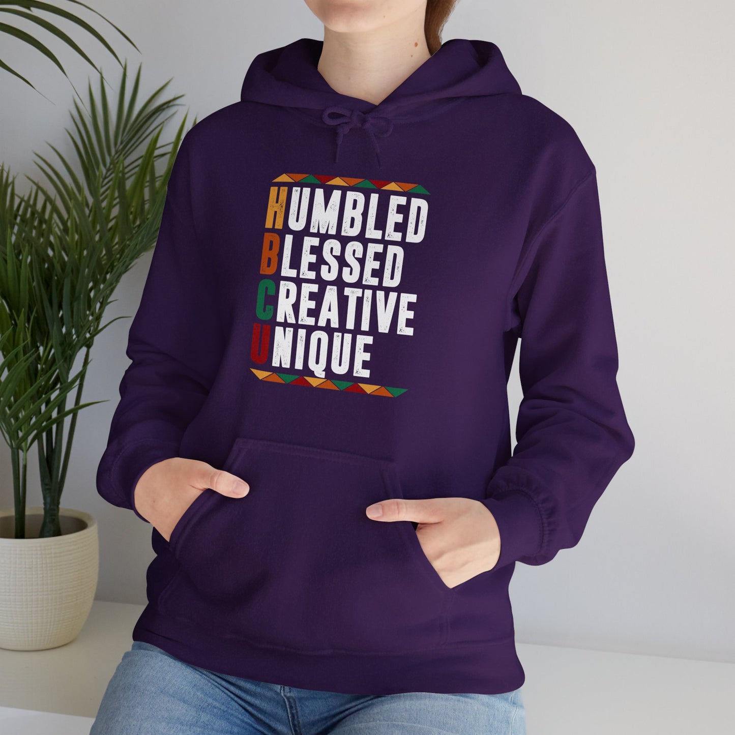 HBCU Humbled Blessed Creative Unique Unisex Christian Hooded Pullover Sweatshirt