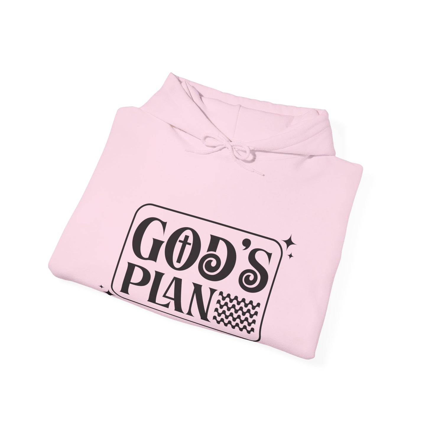 God's Plan Over MIne Unisex Christian Hooded Pullover Sweatshirt