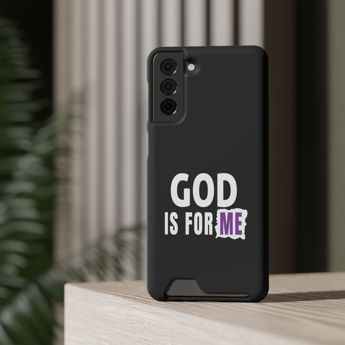 God Is For Me Christian Phone Case With Card Holder Printify