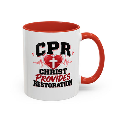 CPR Coffee Mug — "Christ Provides Restoration" Inspirational Christian Accent Mug (11oz)