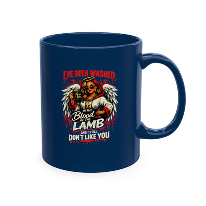 Ceramic Mug — 'I've Been Washed in the Blood of the Lamb' Christian Faith Coffee Cup