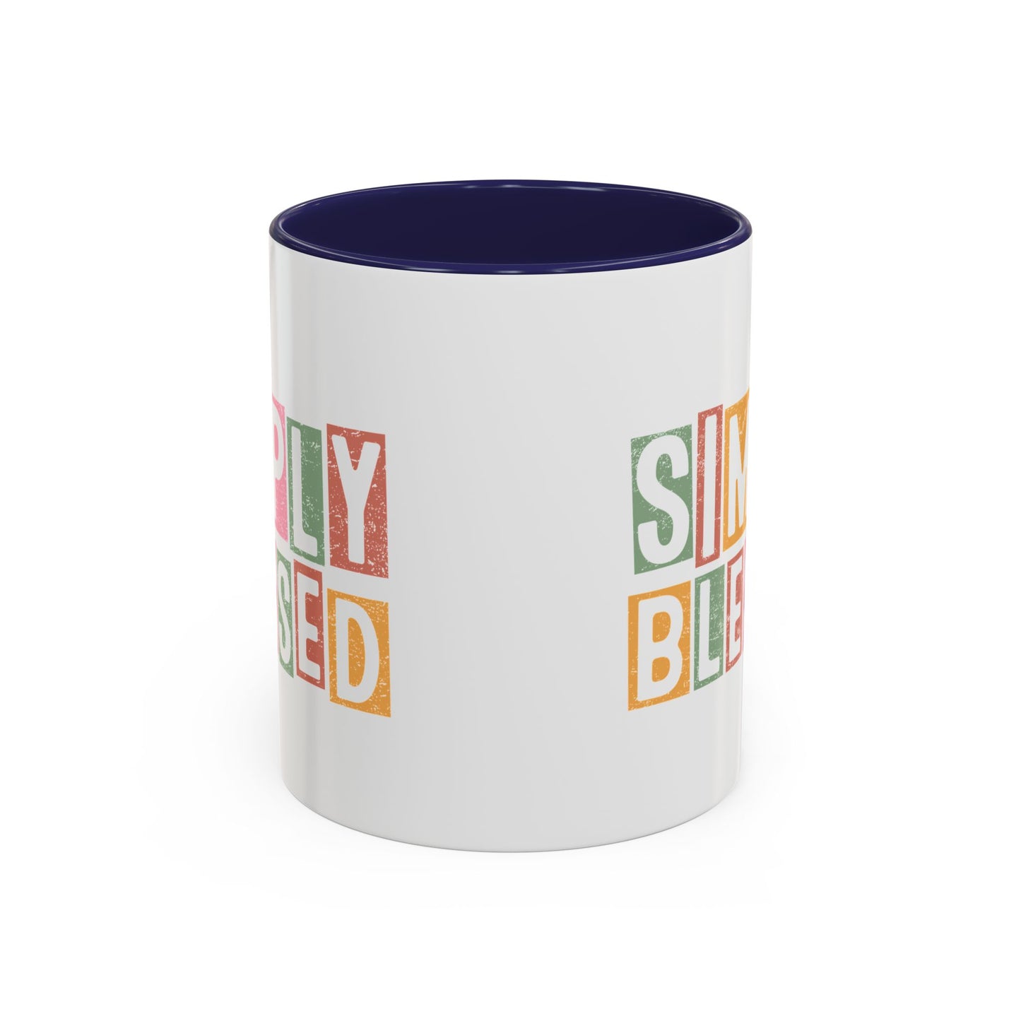 Christian Ceramic Mug- Simply Blessed Accent Coffee Mug (11, 15oz)