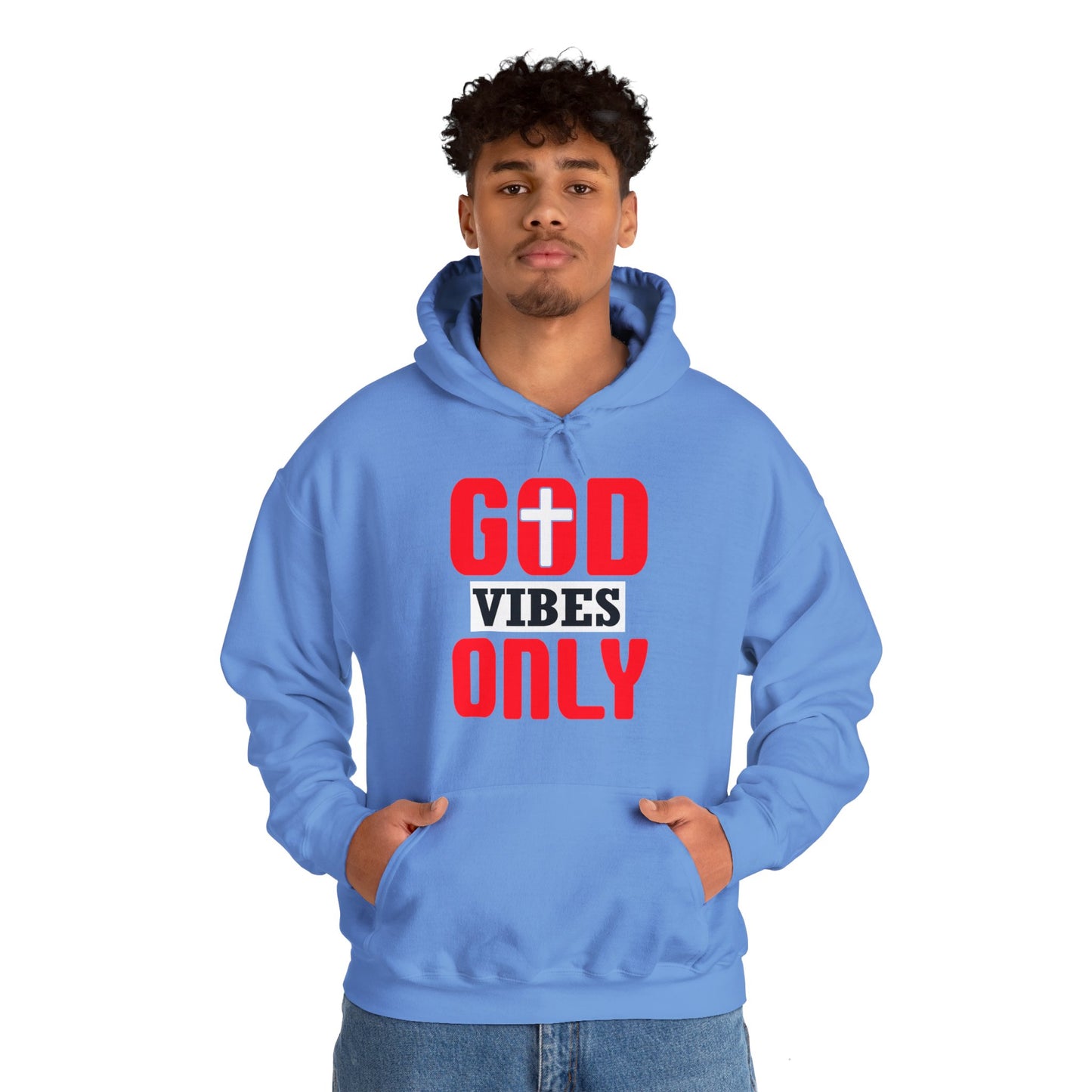 God Vibes Only Unisex Christian Hooded Pullover Sweatshirt