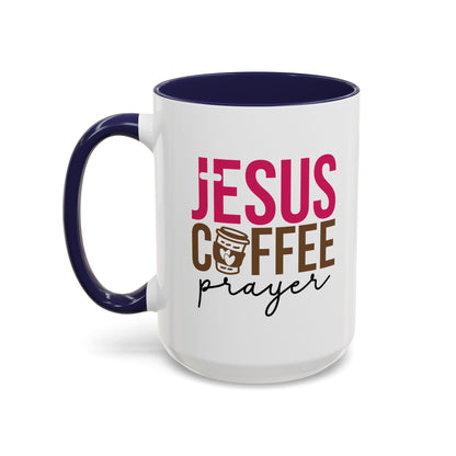 Faith-Inspired Coffee Prayer Accent Mug - Faith Inspired Gift for Coffee Lovers, Religious Drinkware, Inspirational Kitchen Decor