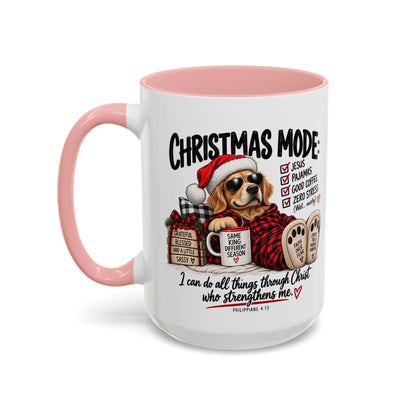 Christmas Mode: Jesus, Pajamas, Good Coffee Dog Coffee Mug