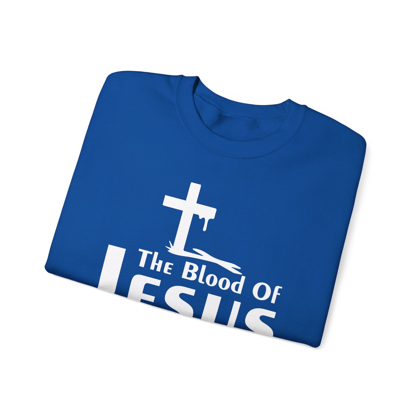 The Blood Of Jesus Still Heals Unisex Heavy Blend™ Crewneck Christian Sweatshirt