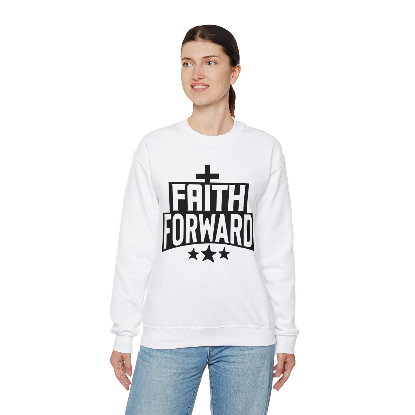 Faith Forward  Unisex Heavy Blend™ Crewneck Christian Sweatshirt