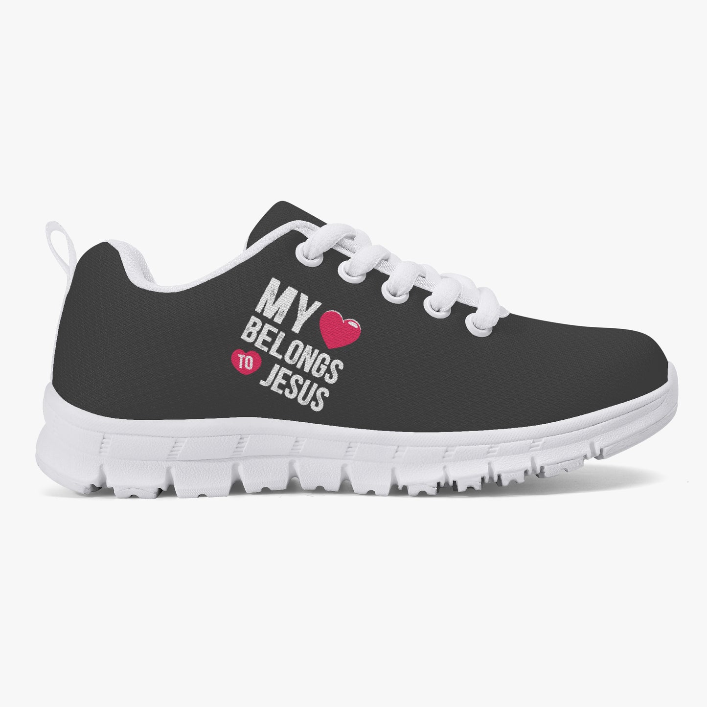 My Heart Belongs To Jesus Christian Kids' Lightweight Mesh Sneakers - ClaimedbyGodDesigns