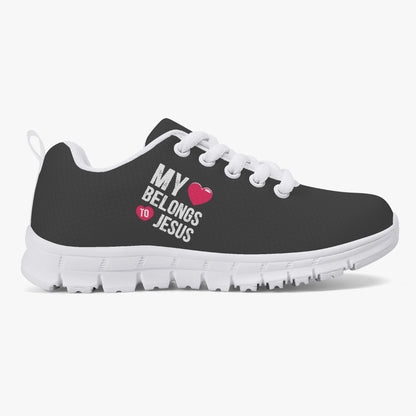 My Heart Belongs To Jesus Christian Kids' Lightweight Mesh Sneakers - ClaimedbyGodDesigns