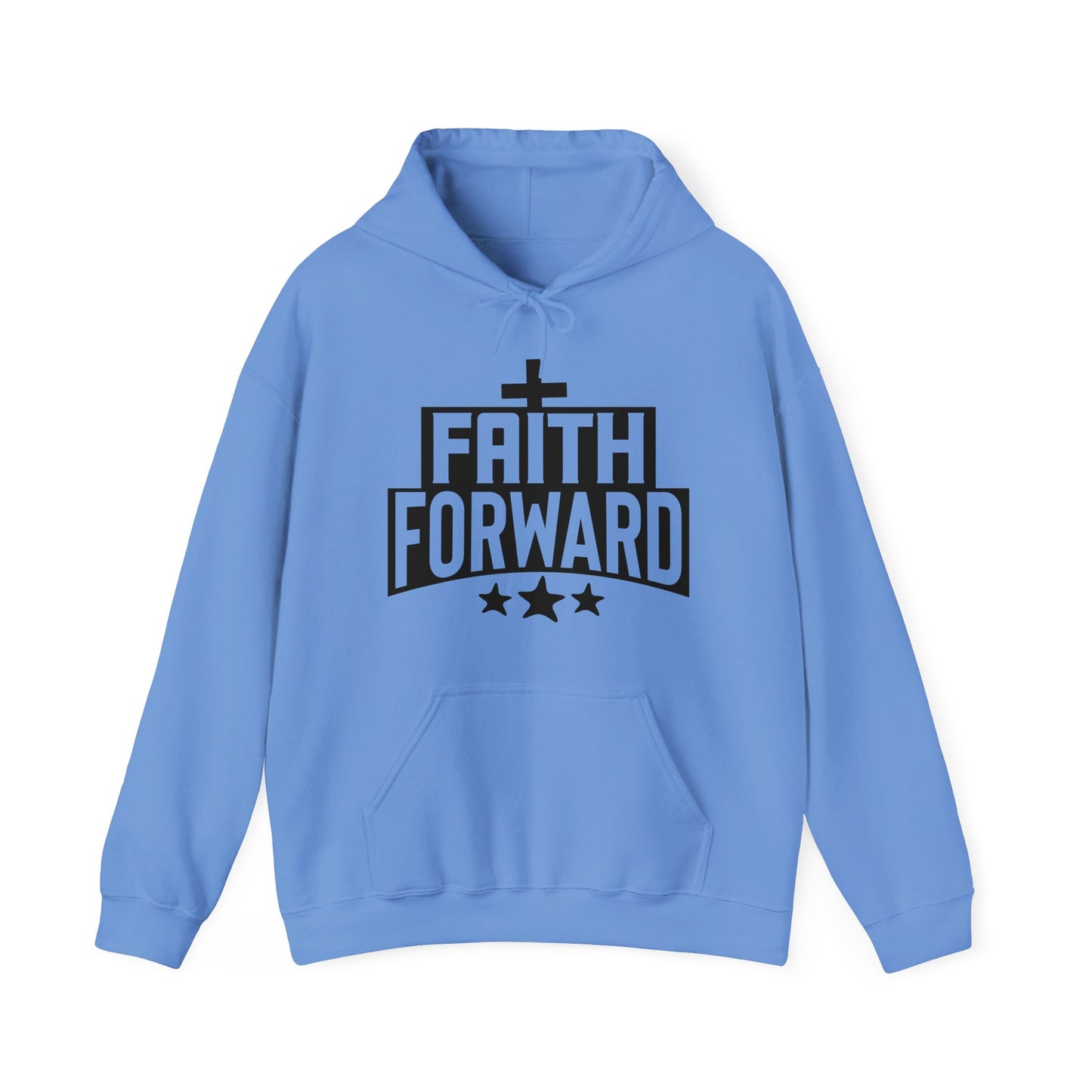 Faith Forward  Unisex Christian Hooded Pullover Sweatshirt