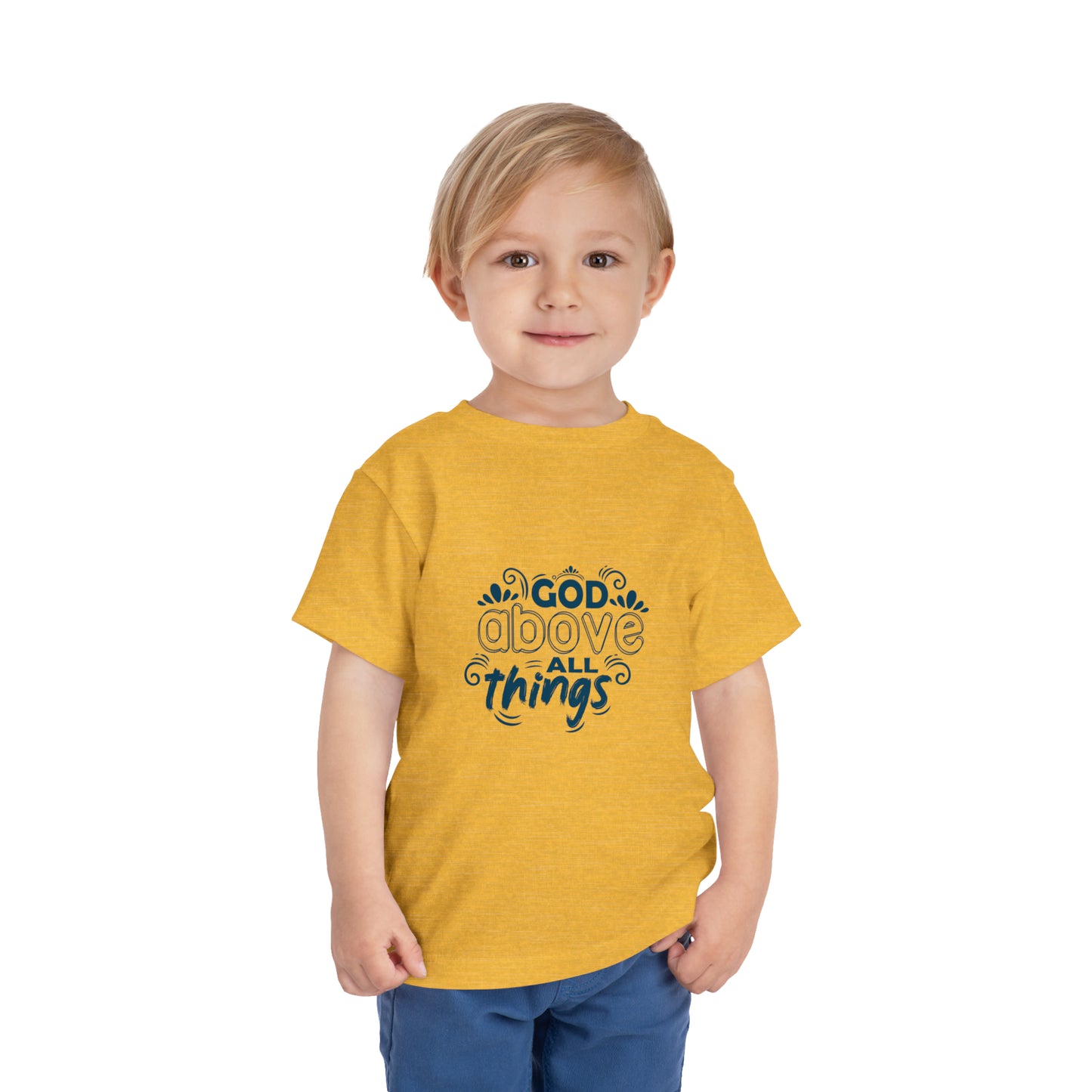 God Above All Things Christian Toddler T-Shirt Printify