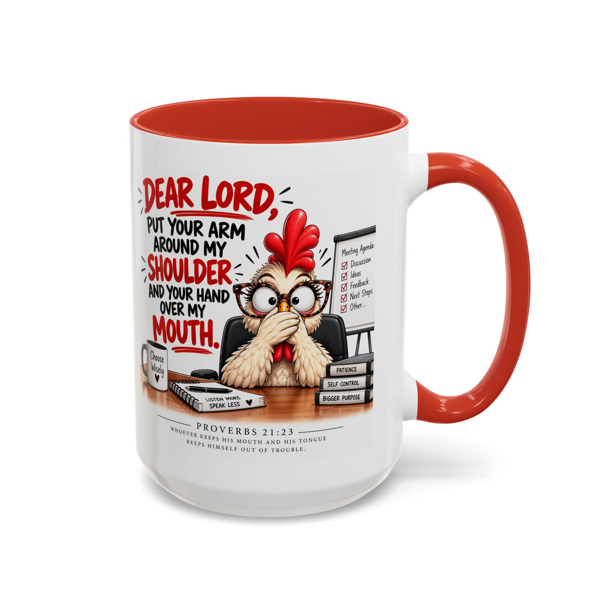 Christian Coffee Mug — "Dear Lord, Put Your Arm Around My Shoulder" Inspirational Ceramic Mug