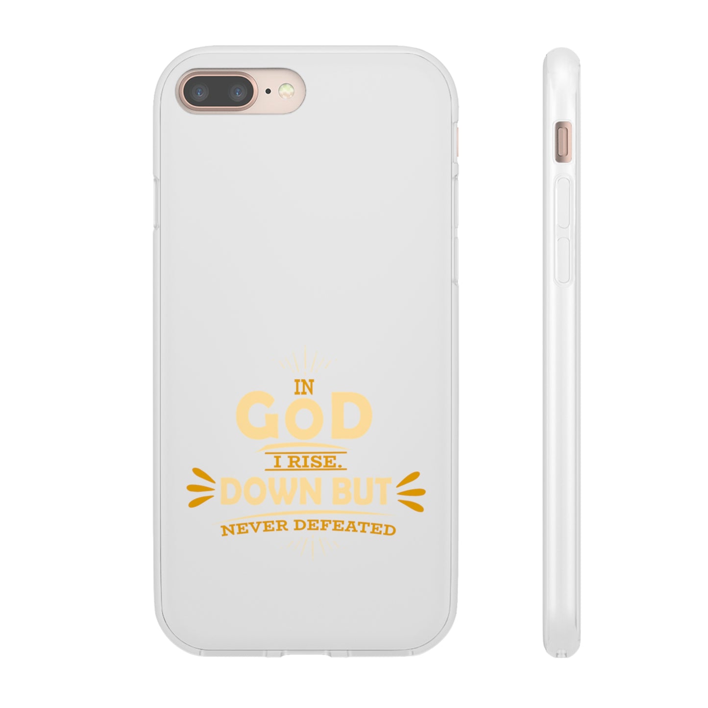 In God I Rise Down But Never Defeated  Flexi Phone Case