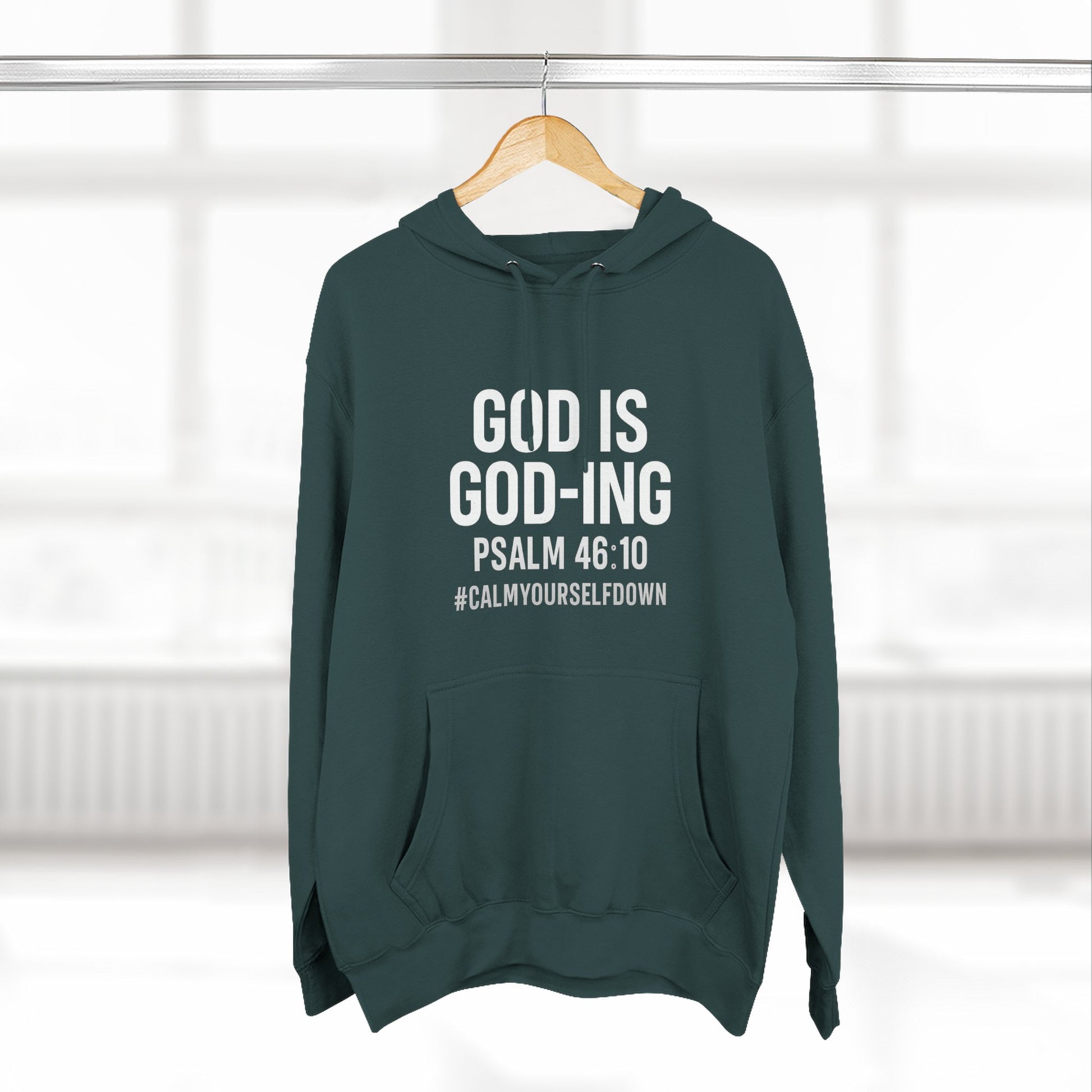 Faith - Inspired Fleece Hoodie | God is Good, Psalm 46:10, Cozy Gift, Spiritual Apparel, Inspirational Hoodie, Everyday Wear - ClaimedbyGodDesigns