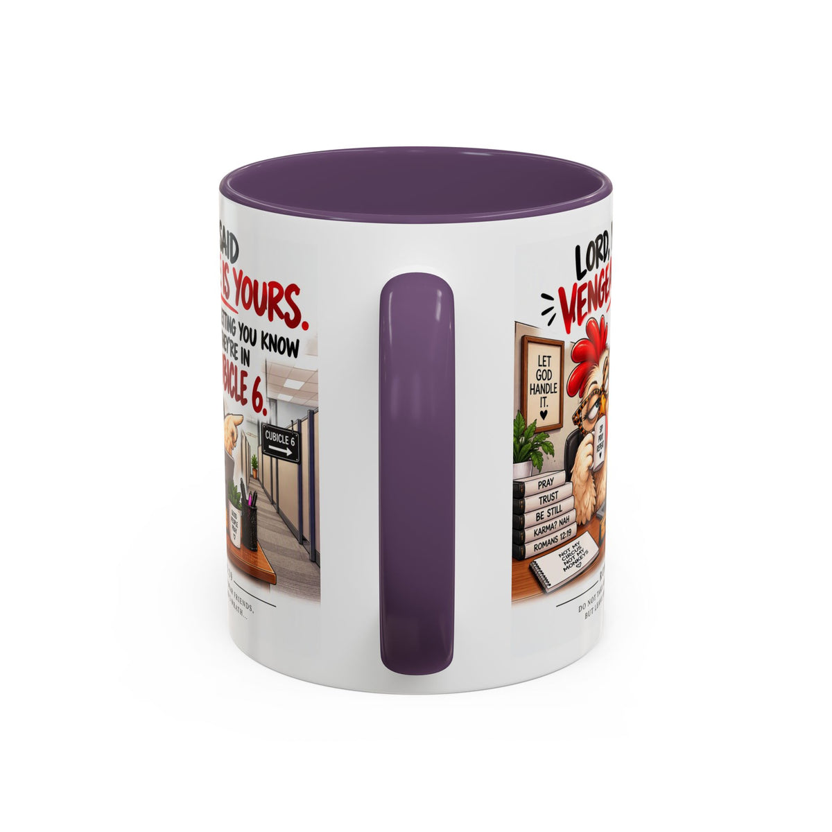 Christian Coffee Mug — “Lord, You Said Vengeance Is Yours” Funny Office Cubicle Prayer Gift
