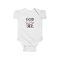 Funny Infant Christian Bodysuit - "He Don't Play About Me" - Cute Baby Clothes