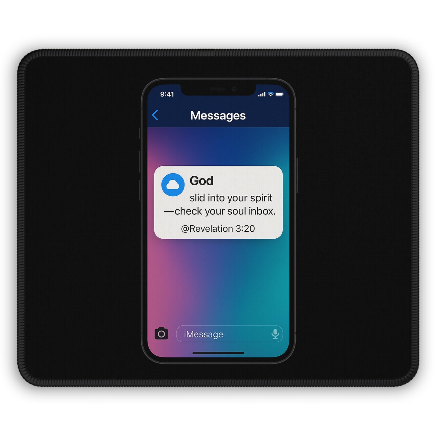 Spiritual Gaming Mouse Pad | God Message Design, Desk Accessory, Gamer Gift, Inspirational Keyboard Mat, Unique Decor - ClaimedbyGodDesigns