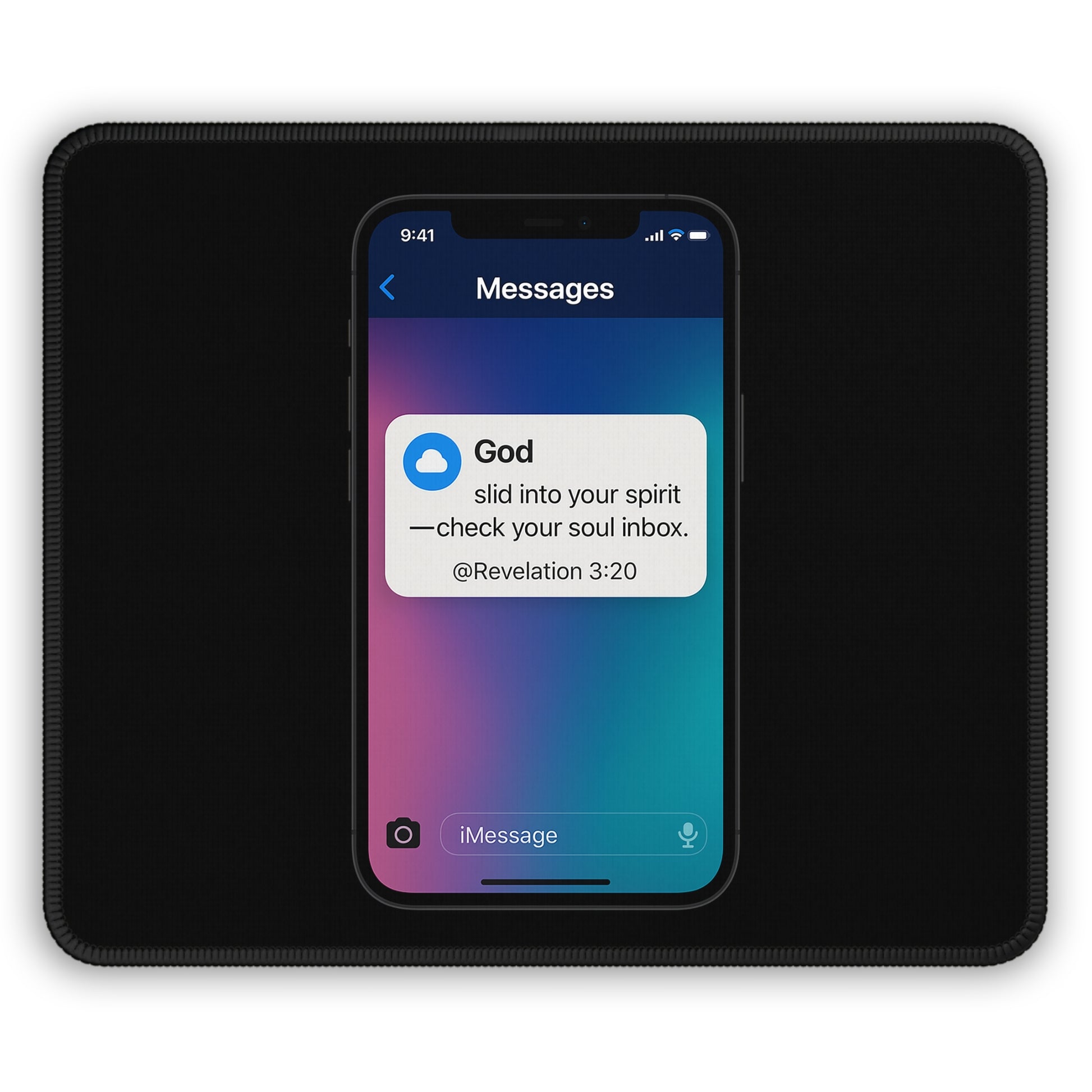 Spiritual Gaming Mouse Pad | God Message Design, Desk Accessory, Gamer Gift, Inspirational Keyboard Mat, Unique Decor - ClaimedbyGodDesigns