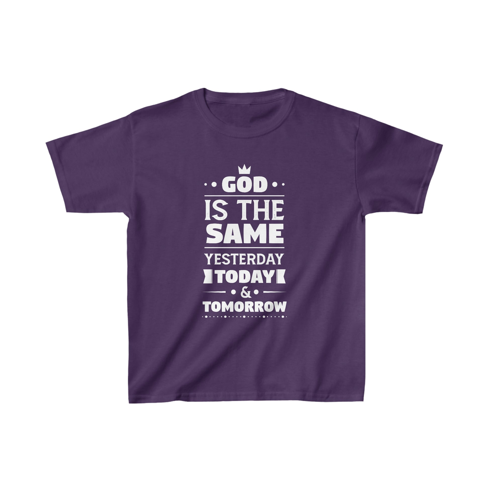 God Is The Same Yesterday Today And Tomorrow Youth Christian T-Shirt Printify