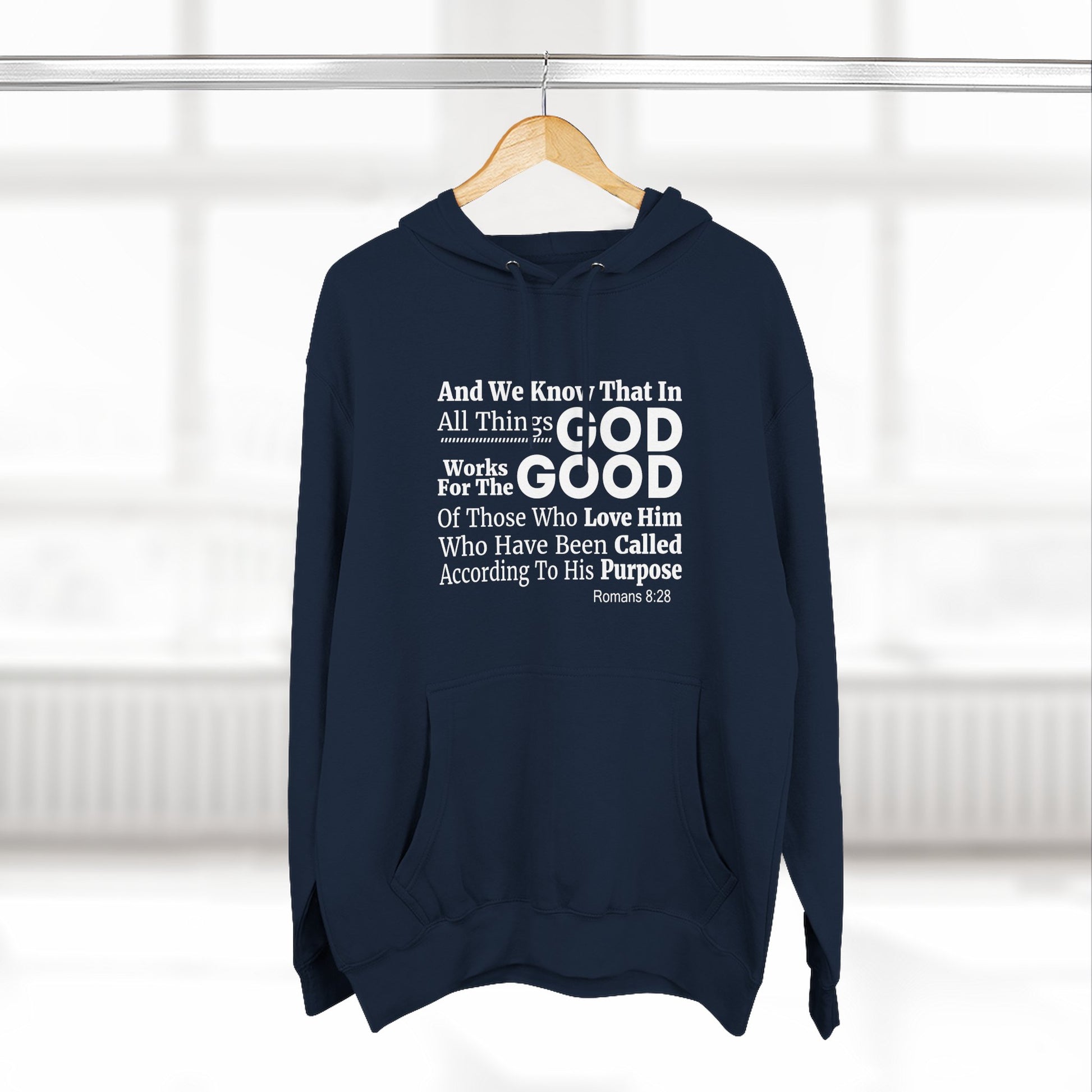 Inspirational Three - Panel Fleece Unisex Hoodie, Christian Apparel, Cozy Sweatshirt, Gift for Believers, Scripture Hoodie - ClaimedbyGodDesigns