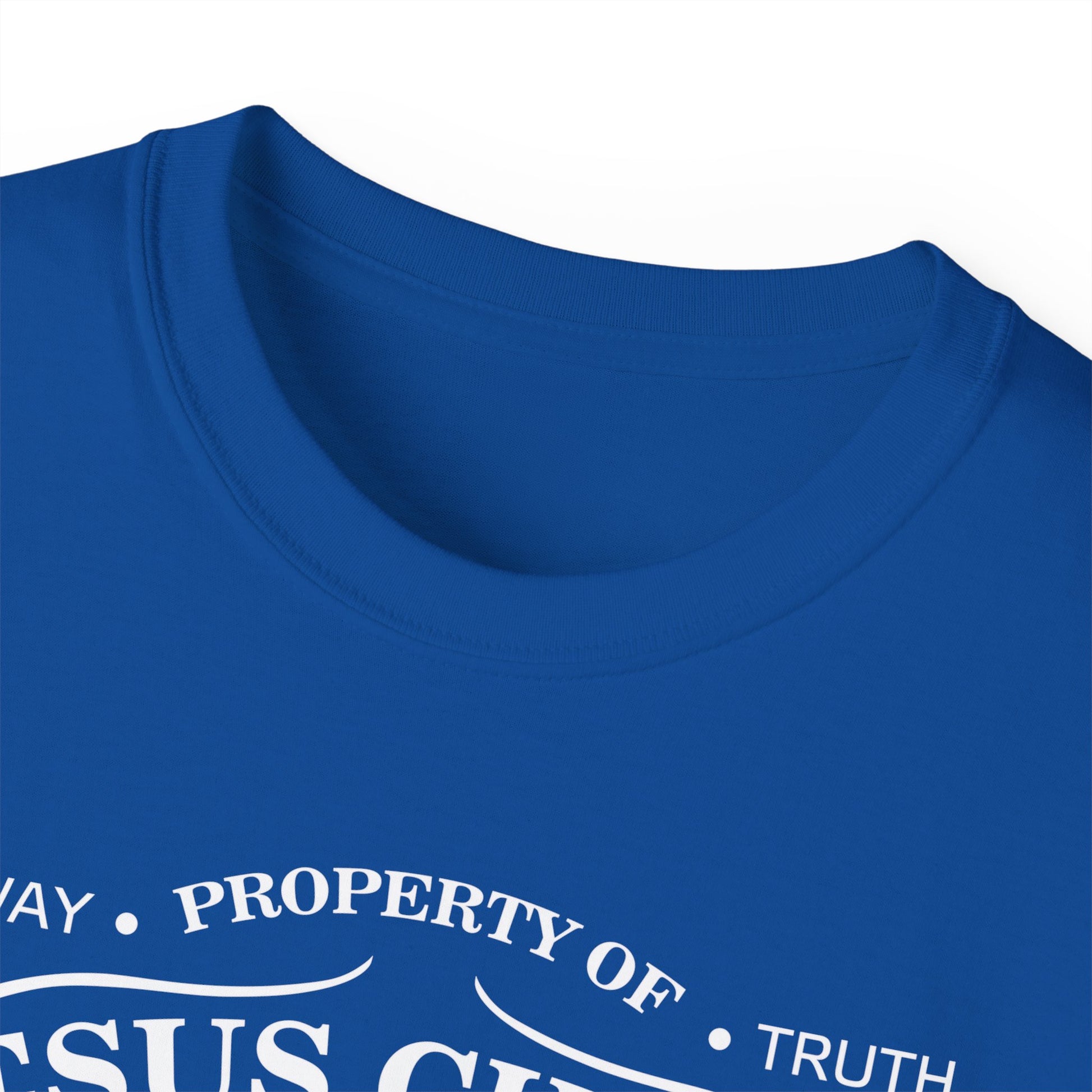 Property Of Jesus Christ Lord And Savior Unisex Christian Ultra Cotton Tee Printify