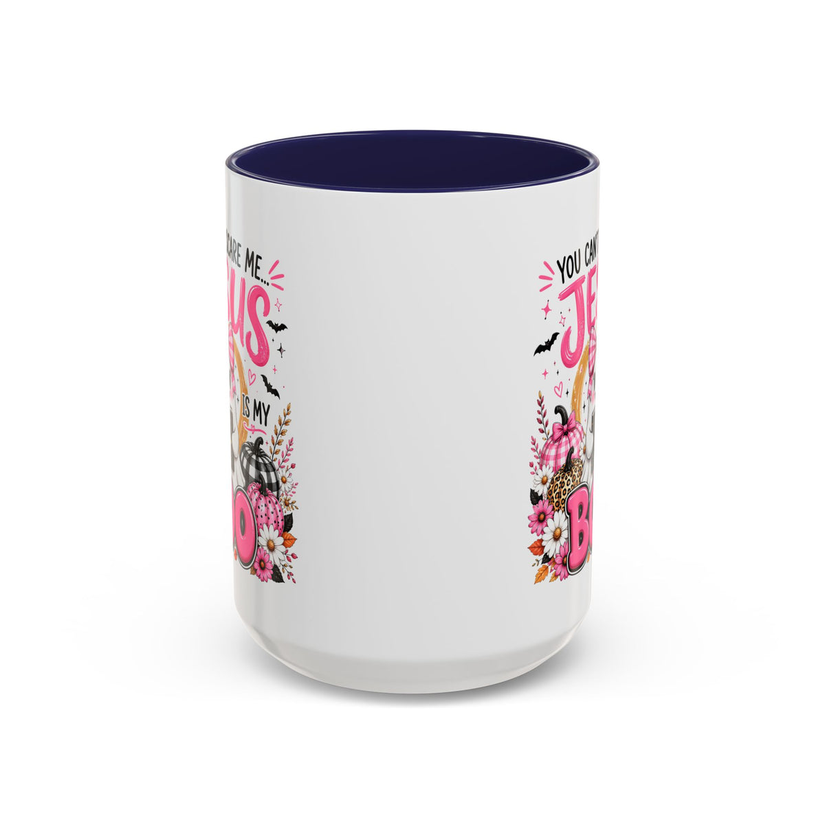You Can’t Scare Me Jesus Is My Boo Coffee Mug — Halloween Christian Accent Mug
