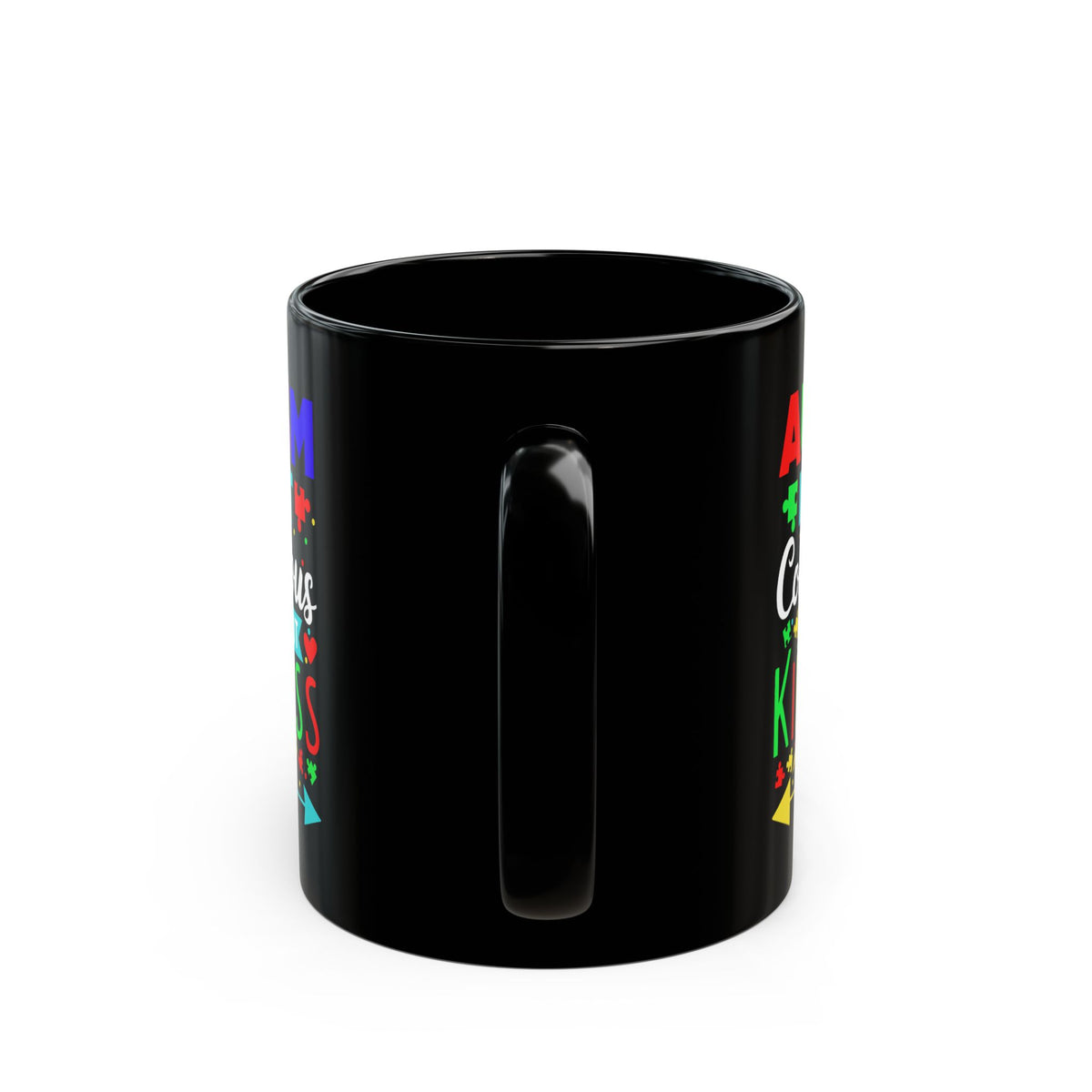 Autism Awareness Black Mug - Kindness Design (11oz, 15oz)