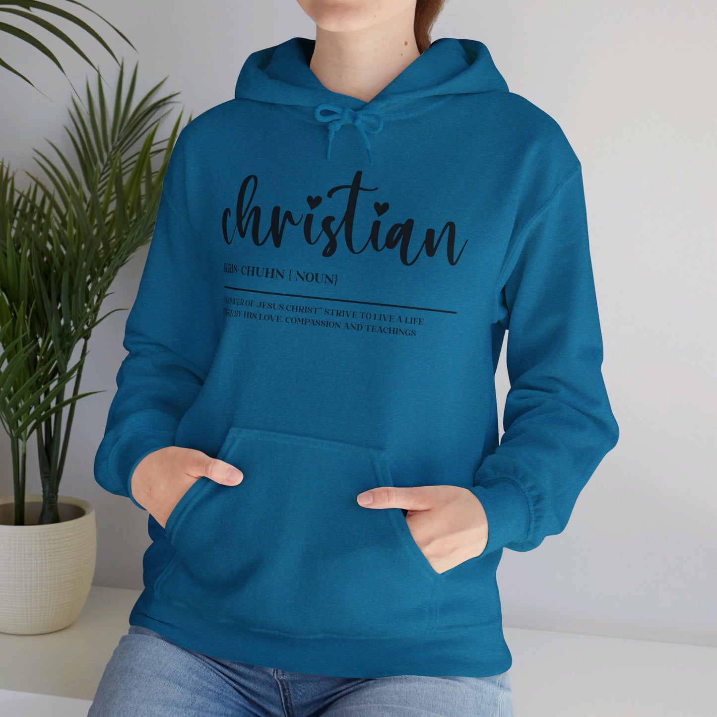 I Am A Christian Follower Of Christ  Unisex Christian Pullover Hooded Sweatshirt