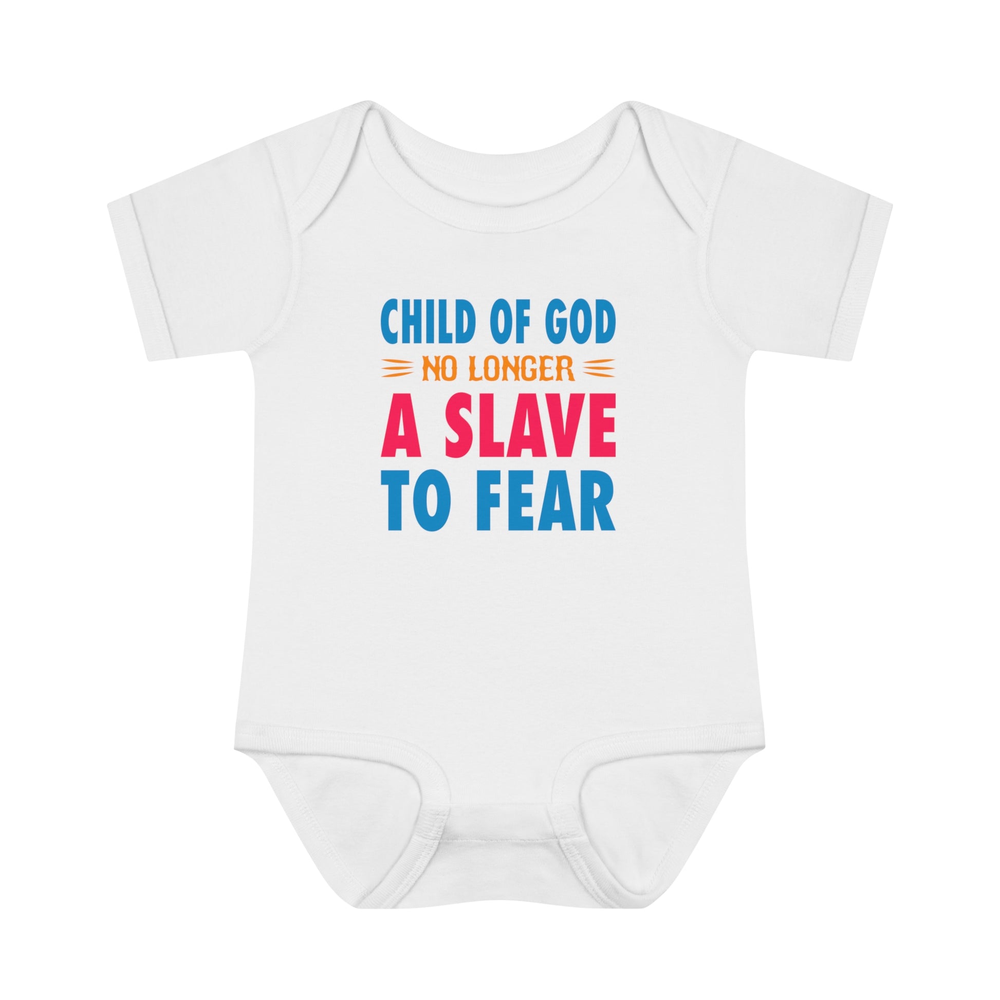 Child Of God No Longer A Slave To Fear Christian Baby Onesie Printify