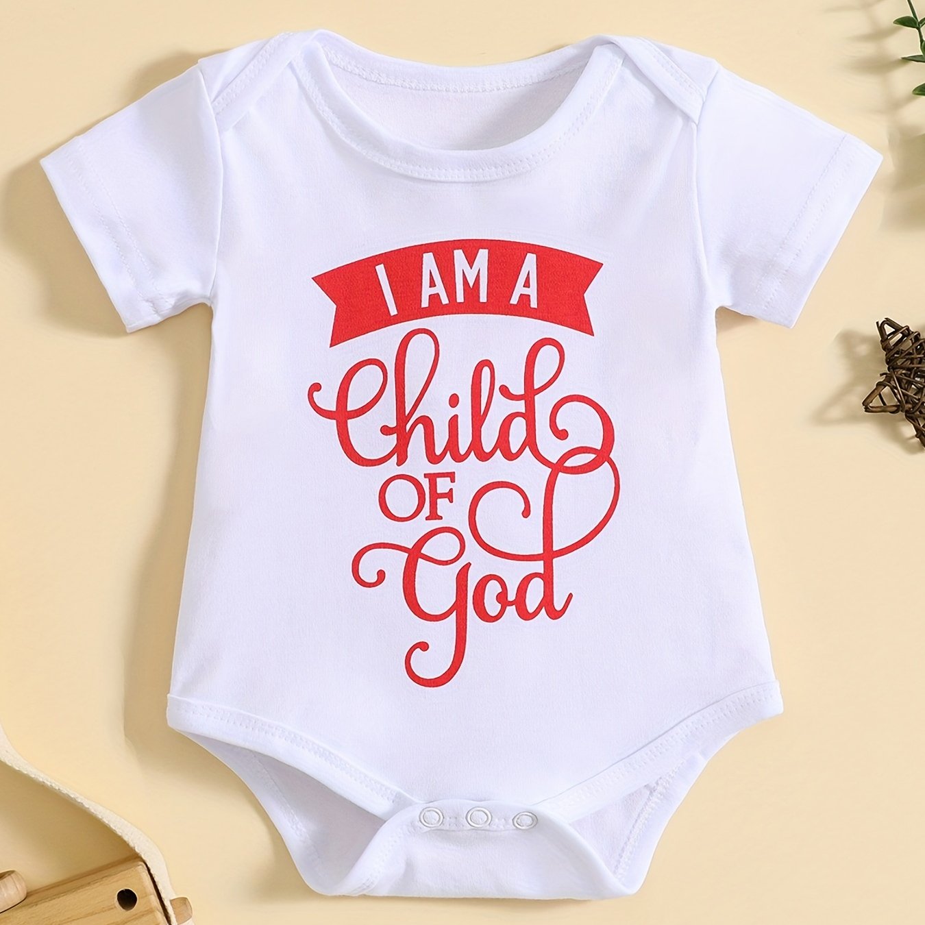 I Am A Child Of God Christian Baby Onesie claimedbygoddesigns