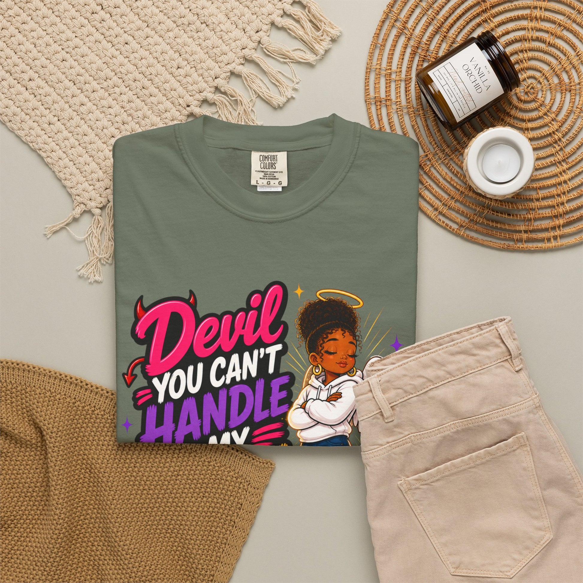 Devil You Can't Handle My Glow Up T-Shirt — Angel Girl Graphic Tee - ClaimedbyGodDesigns