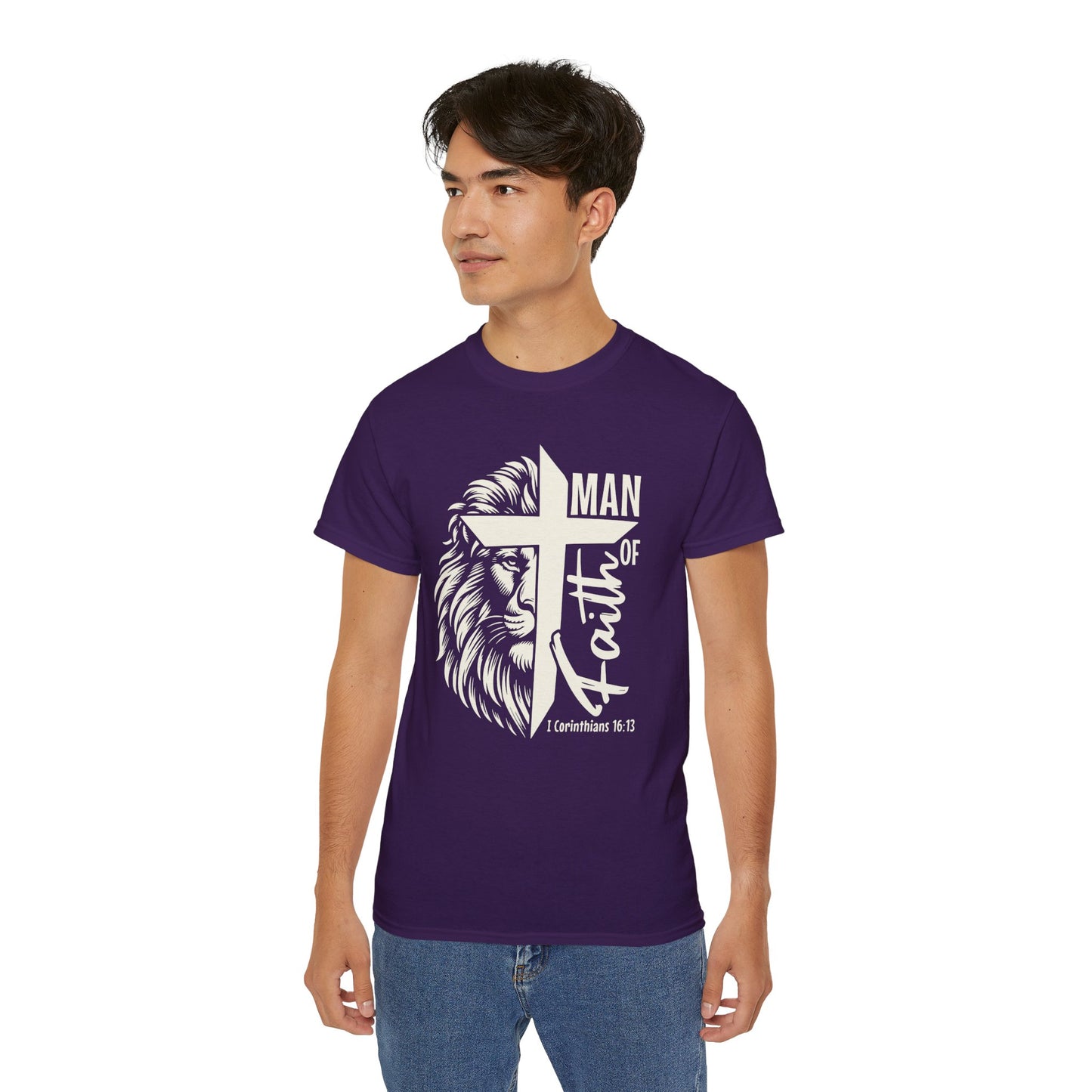 MAN OF FAITH MEN'S Christian T-SHIRT Printify