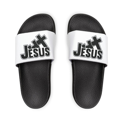 Faith-Inspired Men's Sandals, Comfortable Slide Sandals, Faith Themed Footwear, Summer Casuals, Christian Gifts