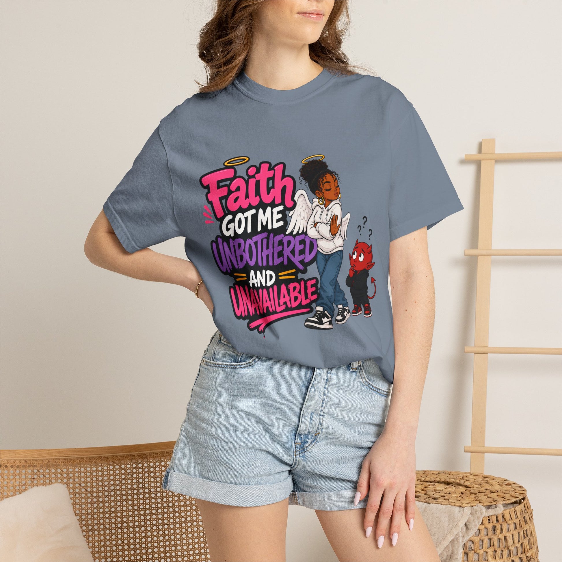 Faith Got Me Unbothered T-Shirt — Christian Inspirational Graphic Tee - ClaimedbyGodDesigns