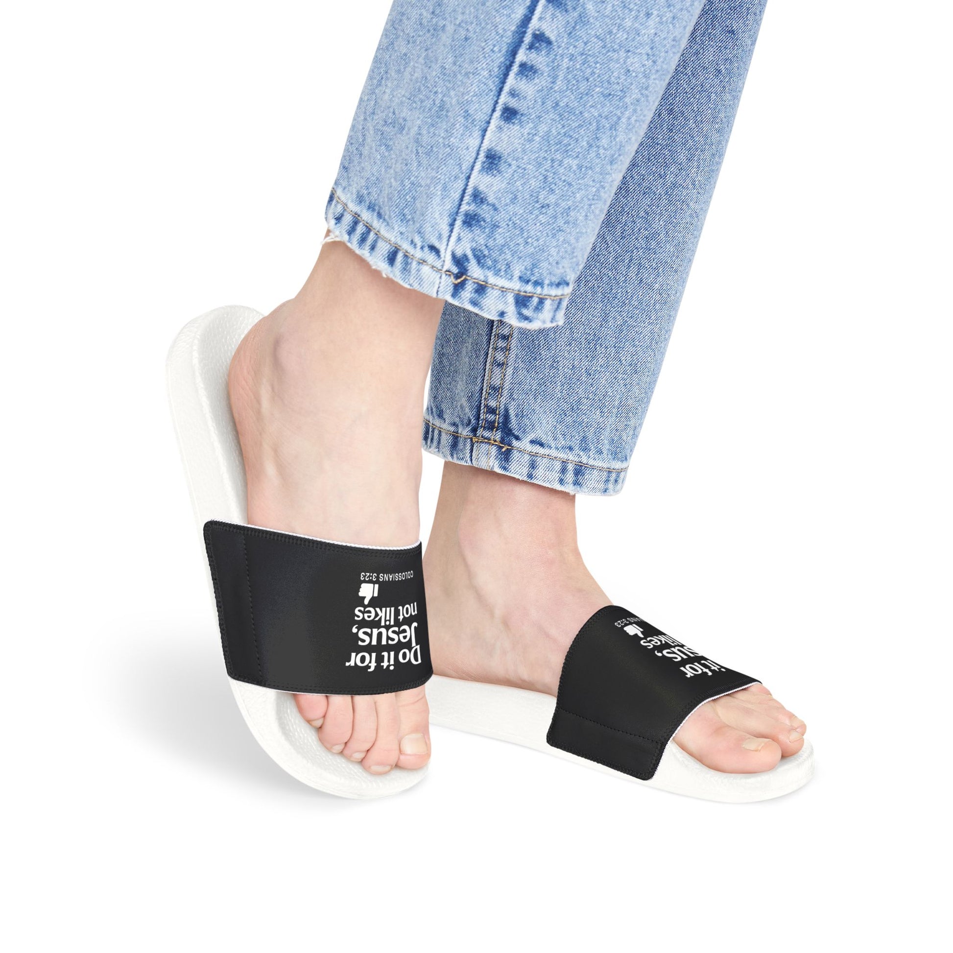 Stylish Women's Sandals with Motivational Message, Comfortable Summer Footwear, Casual Outfits, Gift for Her, Beach Essentials - ClaimedbyGodDesigns