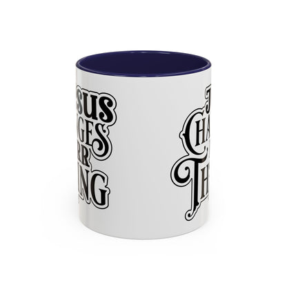 Inspirational Coffee Accent Mug - "He Changes Err Thang" - Perfect for Devotion and Gifts